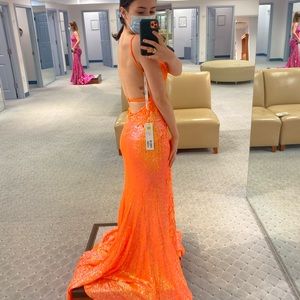 Jovani orange dress NWT